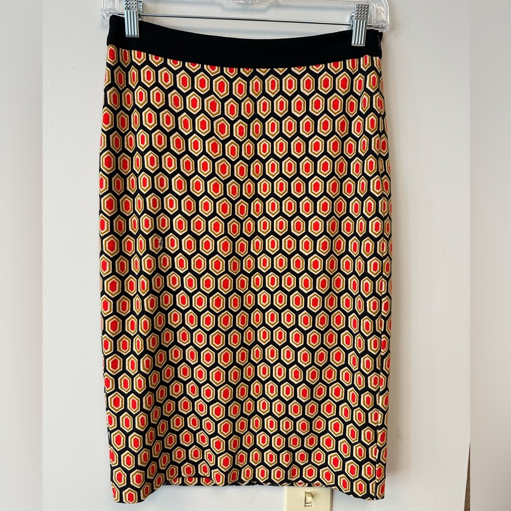 Trina Turk Geometric Print Pencil Skirt Size 4